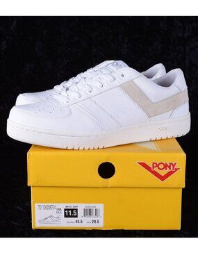 Vintage Pony "Downtown" Men's size 11.5 shoes (701100006724) White/light grey